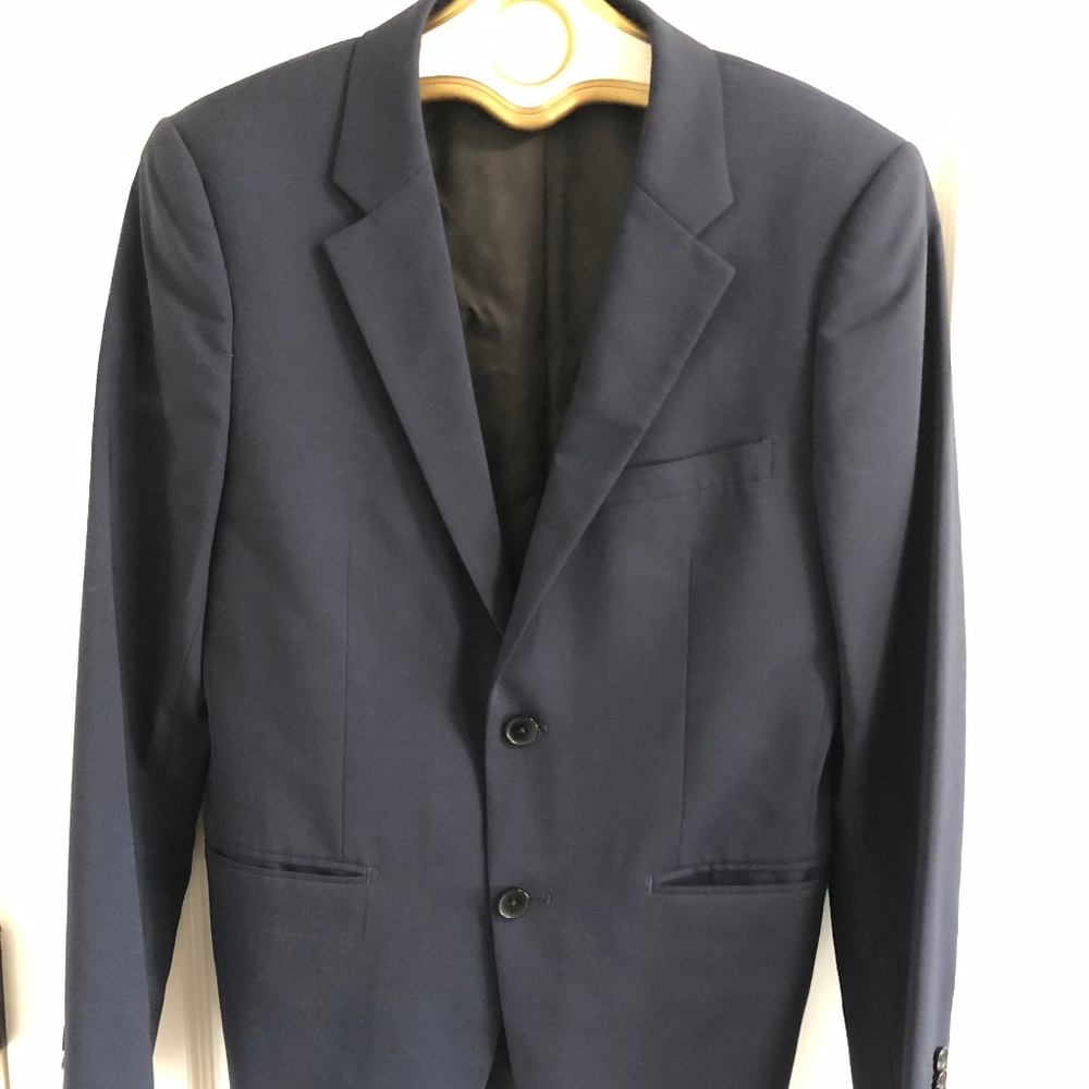 Navy blue Theory wool blazer mens 36 short